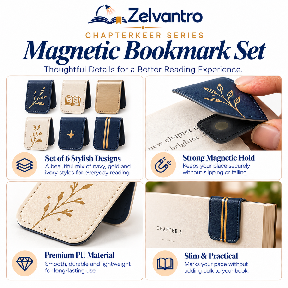 ChapterKeep Magnetic Bookmark Set