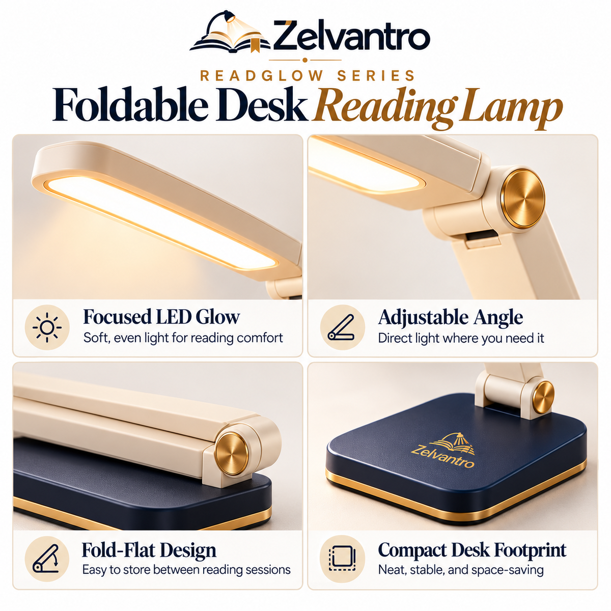 ReadGlow Foldable Desk Reading Lamp