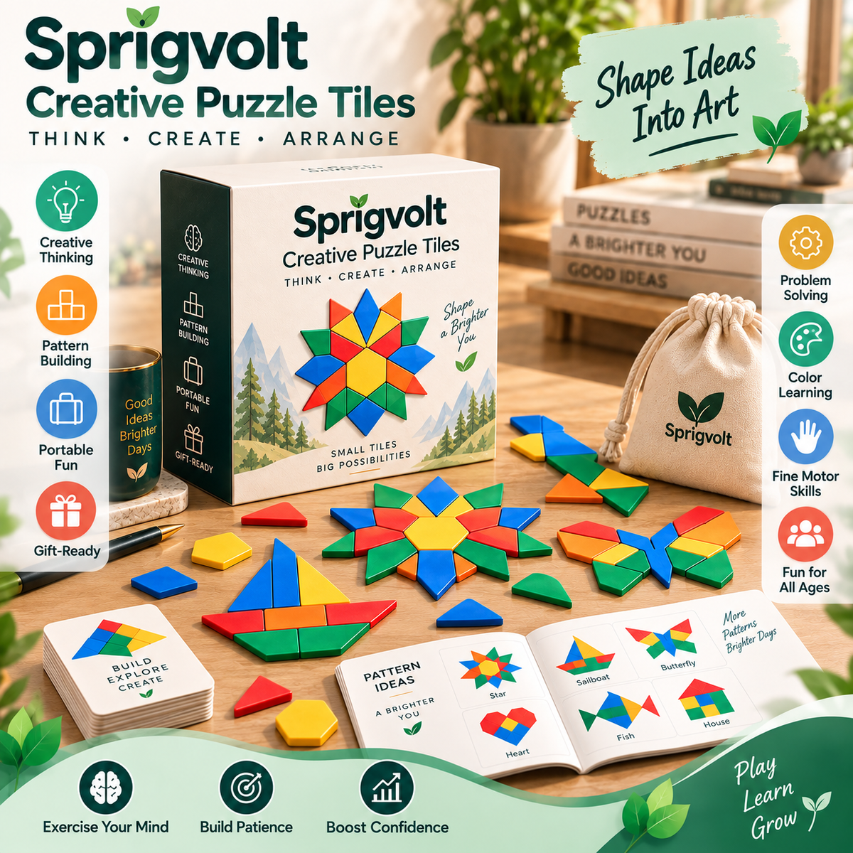 Sprigvolt Creative Puzzle Tiles
