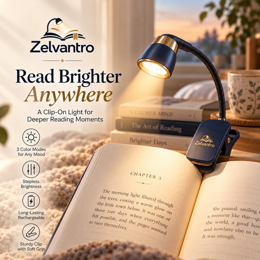ReadGlow Clip-On Book Light