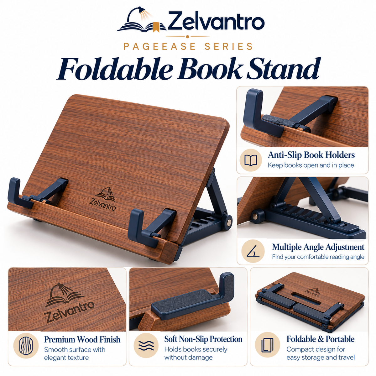 PageEase Foldable Book Stand