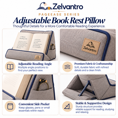 PageEase Adjustable Book Rest Pillow