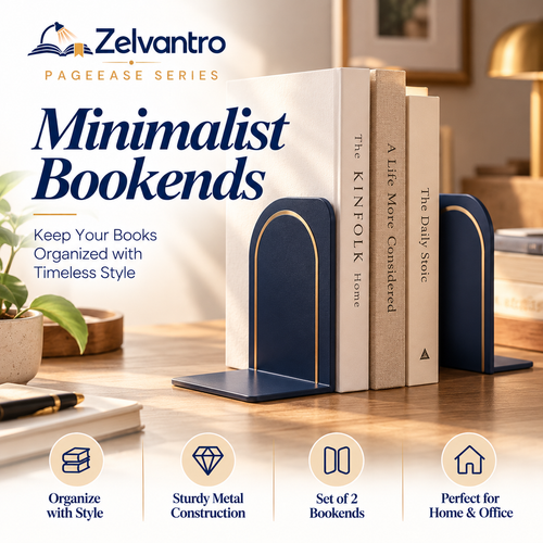 ShelfCraft Minimalist Bookends